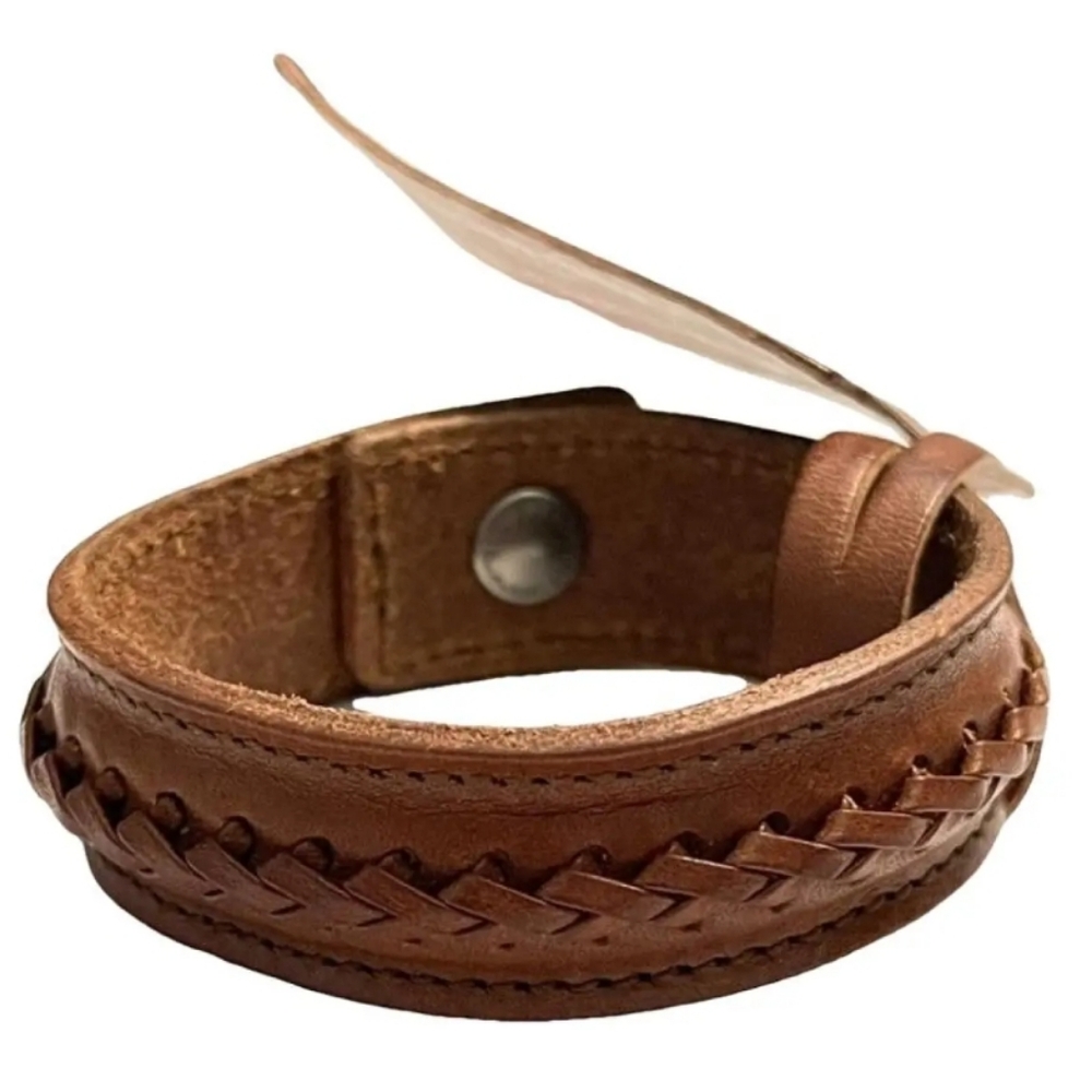 Saint Laurent (YSL) braided leather bracelet / New Never Worn